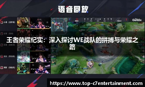 王者荣耀纪实：深入探讨WE战队的拼搏与荣耀之路